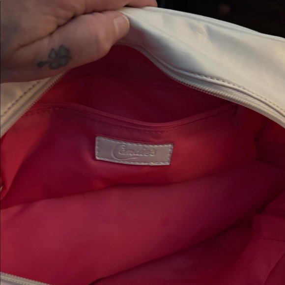 Candie's White and Pink Embroidered Satchel - Picture 2 of 5